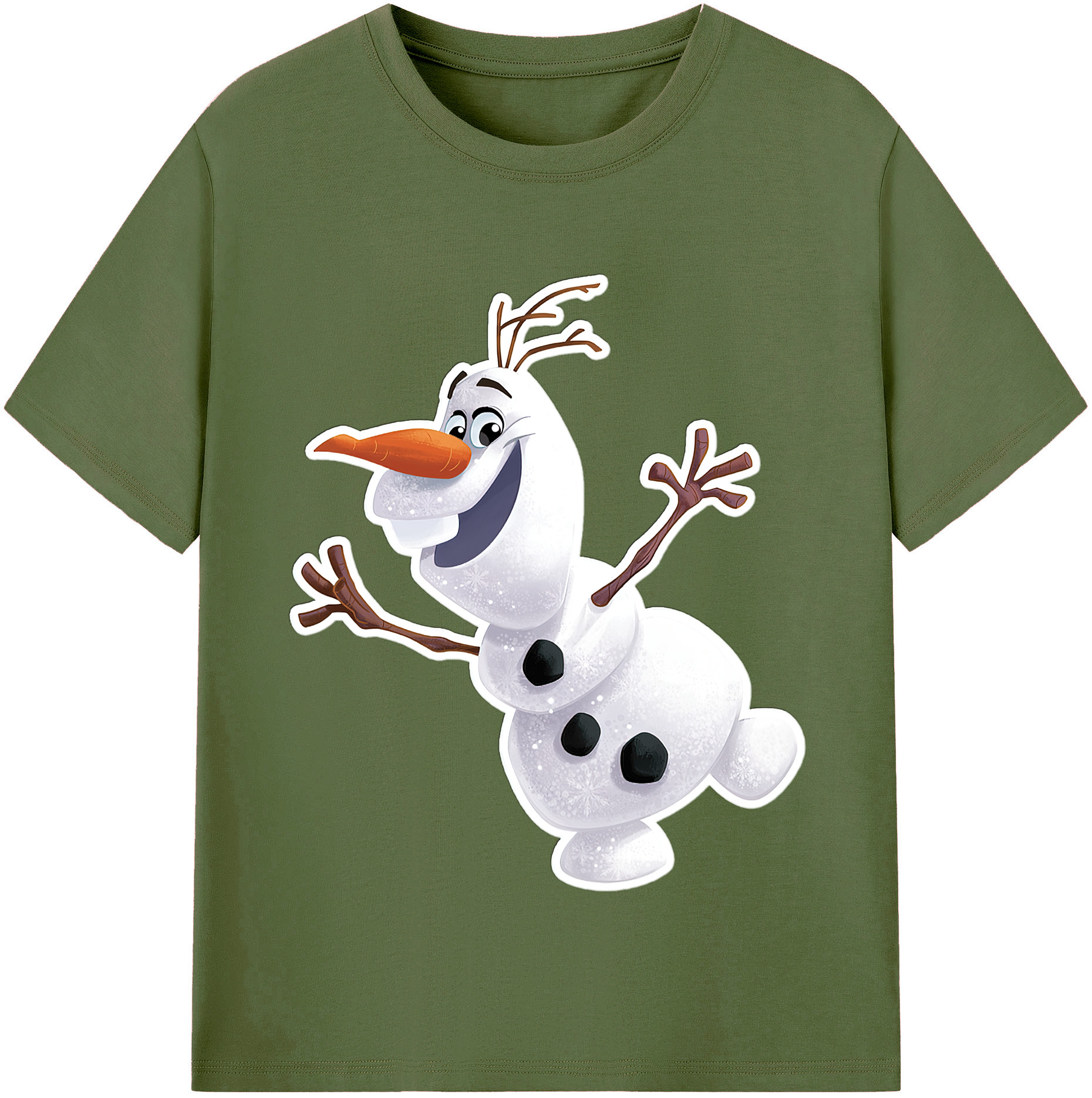 （画像用） アナと雪の女王 アンナ エルサ Frozen Anna Elsa 綿100％半袖Tシャツ（フロントプリント）